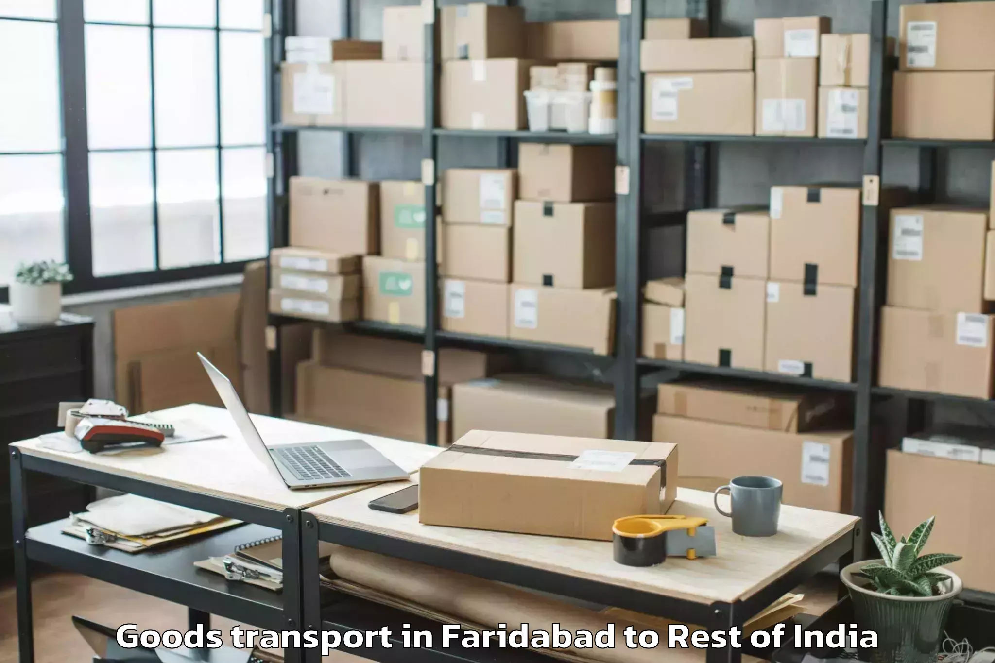 Quality Faridabad to Bishnah Goods Transport